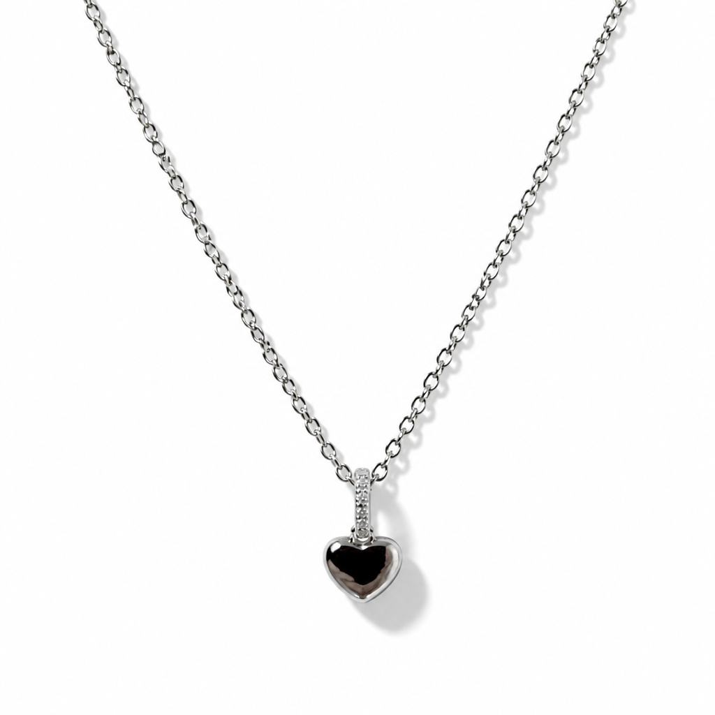 Mini Polished Heart Pendant– Sterling Silver