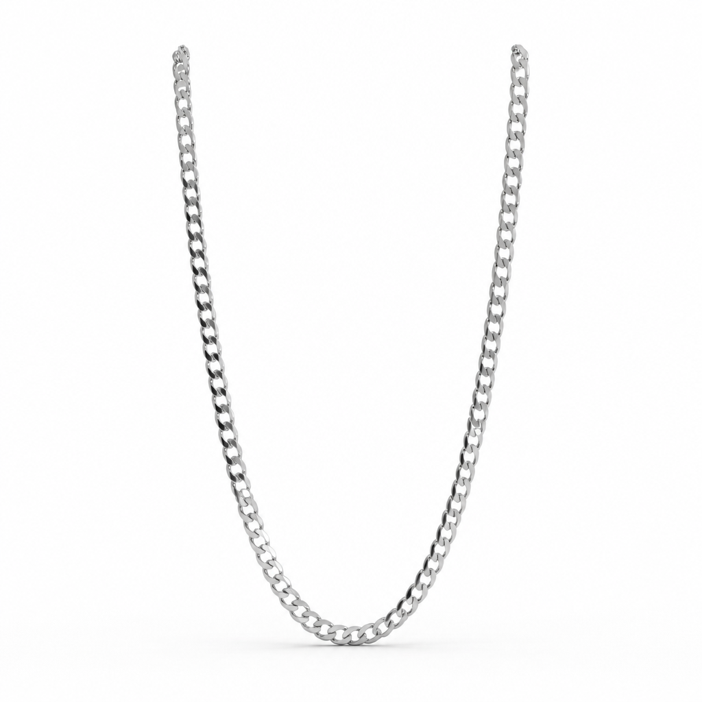 Cuban Chain Necklace – Sterling Silver