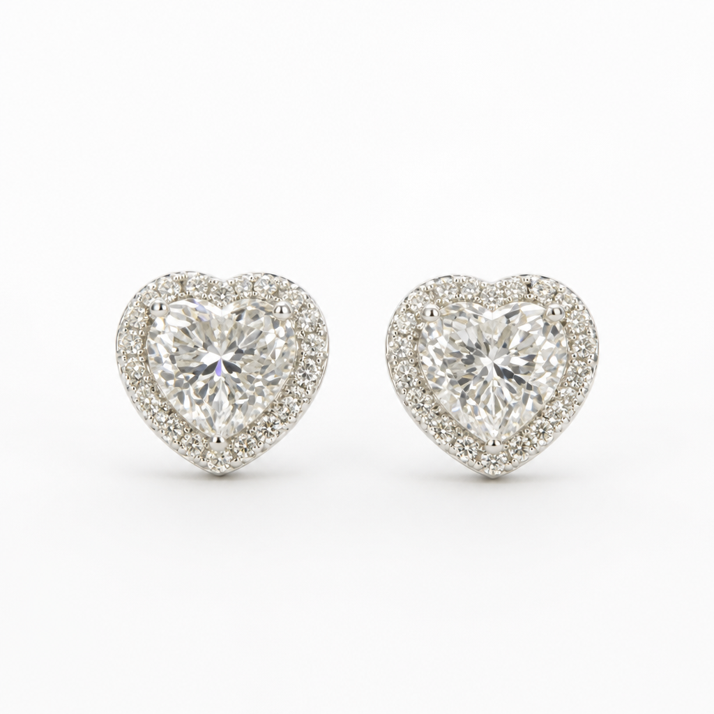 Pavé Huggie Hoop Earrings – Sterling Silver