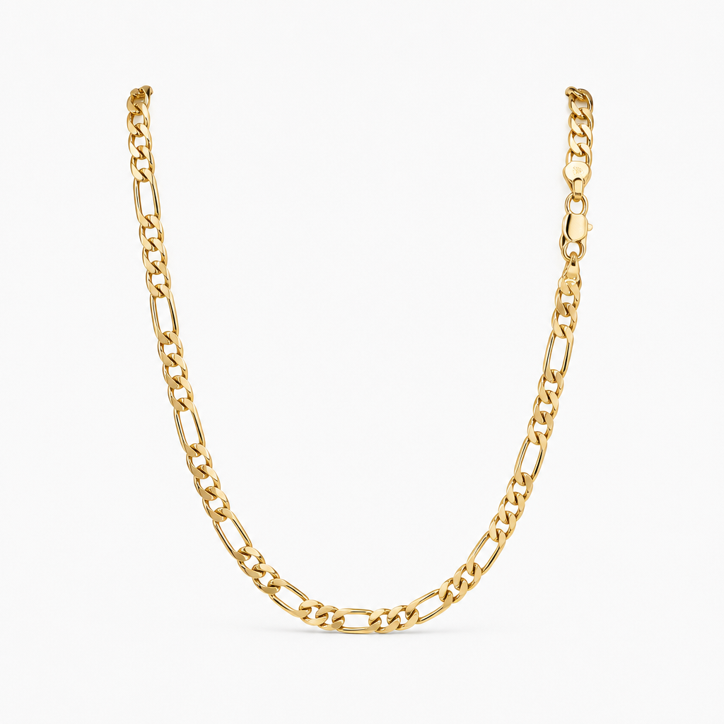 Fine Figaro Chain Necklace – Gold